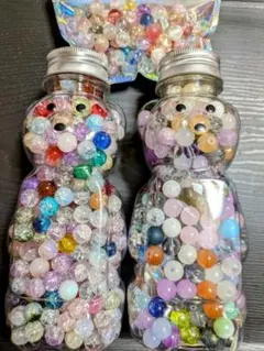 ガラスビーズ クマ型ボトルセット