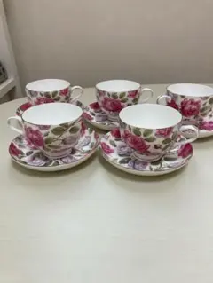 花柄 ティーカップ＆ソーサー セット レストローズ - メルカリ