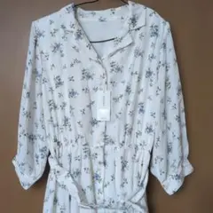 INGNI 花柄シャツワンピース2セット 　カラー白、紺