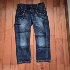 ダークブルー ストレートレッグデニム