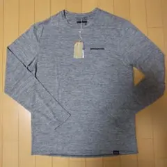 パタゴニア　キャプリーン・クール・デイリー　P-6ロゴ　グレーM 長袖