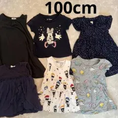 100cm 女の子 夏服 半袖Tシャツ ワンピース ミキハウス 6点セット
