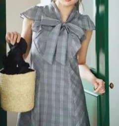 PROPORTION BODY 　DRESSING ラッフルチェックワンピース