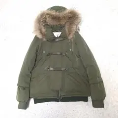 SLY スライ y2k ファー付ダウンジャケット カーキ色 ミリタリー