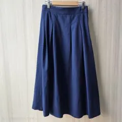 Te chichi フレアスカート M ネイビー 膝丈 春