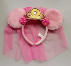 即日発送　ディズニー　ミニー　カチューシャ　プリンセス　ピンク　ティアラ　ベール
