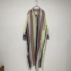 TICCAマルチストライプ リネン ロングシャツ ワンピース - メルカリ
