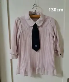 ANNA SUI プリーツ長袖ブラウス ネクタイ付き