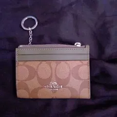 COACH コインケース・小銭入れ ブラウン・グリーン