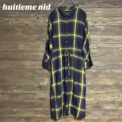 ♦︎【huitieme nid 】チェックシャツワンピース カジュアル F