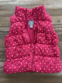 babyGap ピンク 水玉模様 ダウンベスト 12-18ヶ月