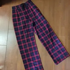 GU☆チェックロングパンツ 150