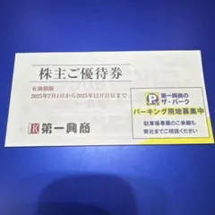 第一興商 株主優待券 5000円分　2025.12.31まで　ビッグエコー