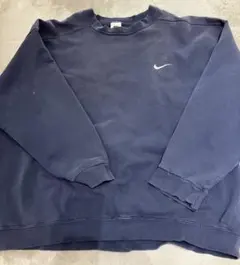 NIKE90s ロゴスウェット 白タグ ネイビー トレーナー 古着