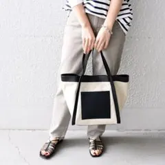 新品！SHIPS キャンバスコンビトートのサムネイル