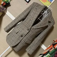 レトロ古着 G9 チェック柄 テーラードジャケット ヴィンテージ 古着