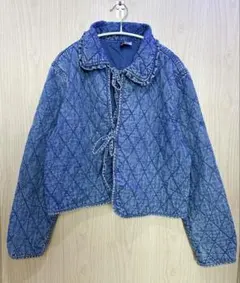【美品】H&M キルティングデニムジャケット Mレディース おでかけ 旅行