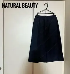 【美品】NATURALBEAUTY indigo デニムスカート　Sサイズのサムネイル