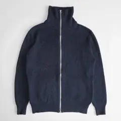 ZARA ザラ ダブルジップ リブ編み ドライバーズニット M