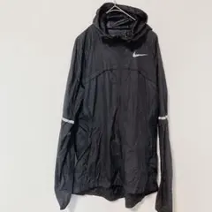 NIKE ナイキ ウインドブレーカー フード 長袖 無地 S 黒 ポリエステル