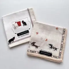 【 新品 未使用 】 BURBERRY バーバリー ハンカチ 2枚セット ⑧