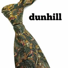 【dunhill】ダンヒル ネクタイ 総柄 イタリア製 ビジネス 上質 シルク