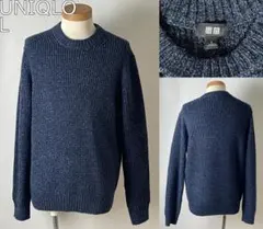 ★【国内正規品】UNIQLO ユニクロ ワッフル クルーネック セーター L