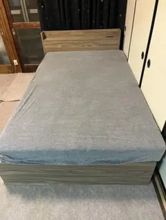 インテローグ ベッドフレーム セミダブルベッド マットレス付き収納有り 引き出し