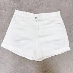 ❤️匿名発送❤️デニム ショートパンツ Lサイズ 短パン ショーパン 美脚 ダメージ