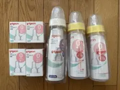 pigeon スリムタイプ 乳首 4個 + 哺乳瓶 3本