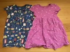 ☆NEXT柄ワンピース2枚セット②☆ロンドン　アイスクリーム　　116cmのサムネイル