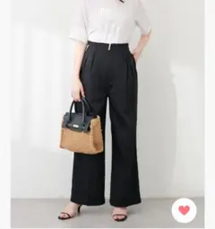 natural couture ハイウエスト美フレアパンツ