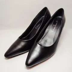 Romeo Valentino ポインテッドトゥパンプス ブラック 23cm