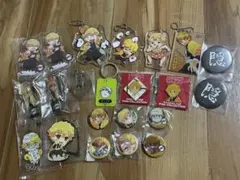 我妻善逸 缶バッジ ラバスト アクキー ピンズ ufotableカフェ コラボ