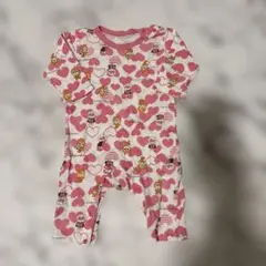 アンパンマン　ドキンちゃん　ピンク　ロンパース 70 ハート　スナップボタン