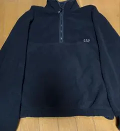 GAP ハーフジップ フリース プルオーバー ブラック
