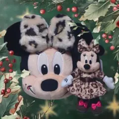 ディズニー ヒョウ柄 ミニー ショルダー、ぬいぐるみチャーム