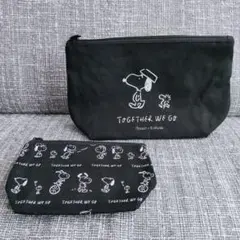 UNIQLO　PEANUTS スヌーピー ポーチ 2点セット