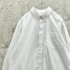 L.L.Bean　長袖　BDシャツ　ボタンダウンシャツ　古着　ホワイト　白　16