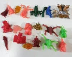 ジャンク　ゴジラ　消しゴム　セット　人形　塩ビ　食玩　レトロ