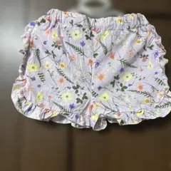 花柄フリル付きハーフパンツ 110