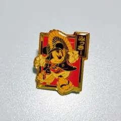 ミッキーマウス★ピンバッジ　ディズニーランド　歌舞伎　グッズレア希少　限定バッヂ