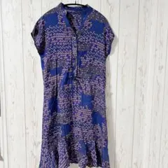 花柄ワンピース 総柄ワンピース フラワープリント 半袖ワンピース