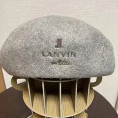 LANVIN en blue ベレー帽 毛100% ベージュ