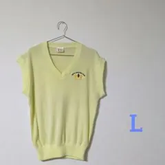 メンズ　ゴルフウェア　ベスト　黄色　Ｌ