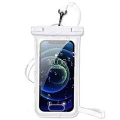 スマホ防水ケース IPX8 ホワイト iPhone17/Android対応 潜水