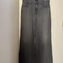 大人気UNIQLOユニクロドレープワイドフレアージーンズ　GRAY28㌅