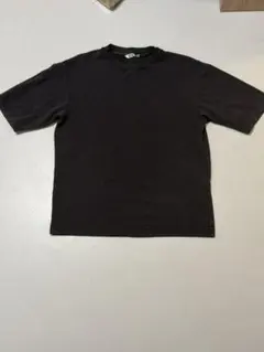 【UNIQLO】ユニクロ（M）エアリズム　クルーネックTシャツ 黒 ゆったりのサムネイル