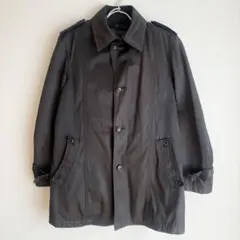 【a.v.v アーヴェヴェオム】 トレンチコート ブラック ミリタリー風 48