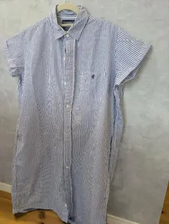 Gymphlex シャツワンピース　ストライプ　半袖